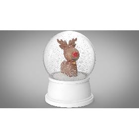 3D model Snow Globe with a Deer 3